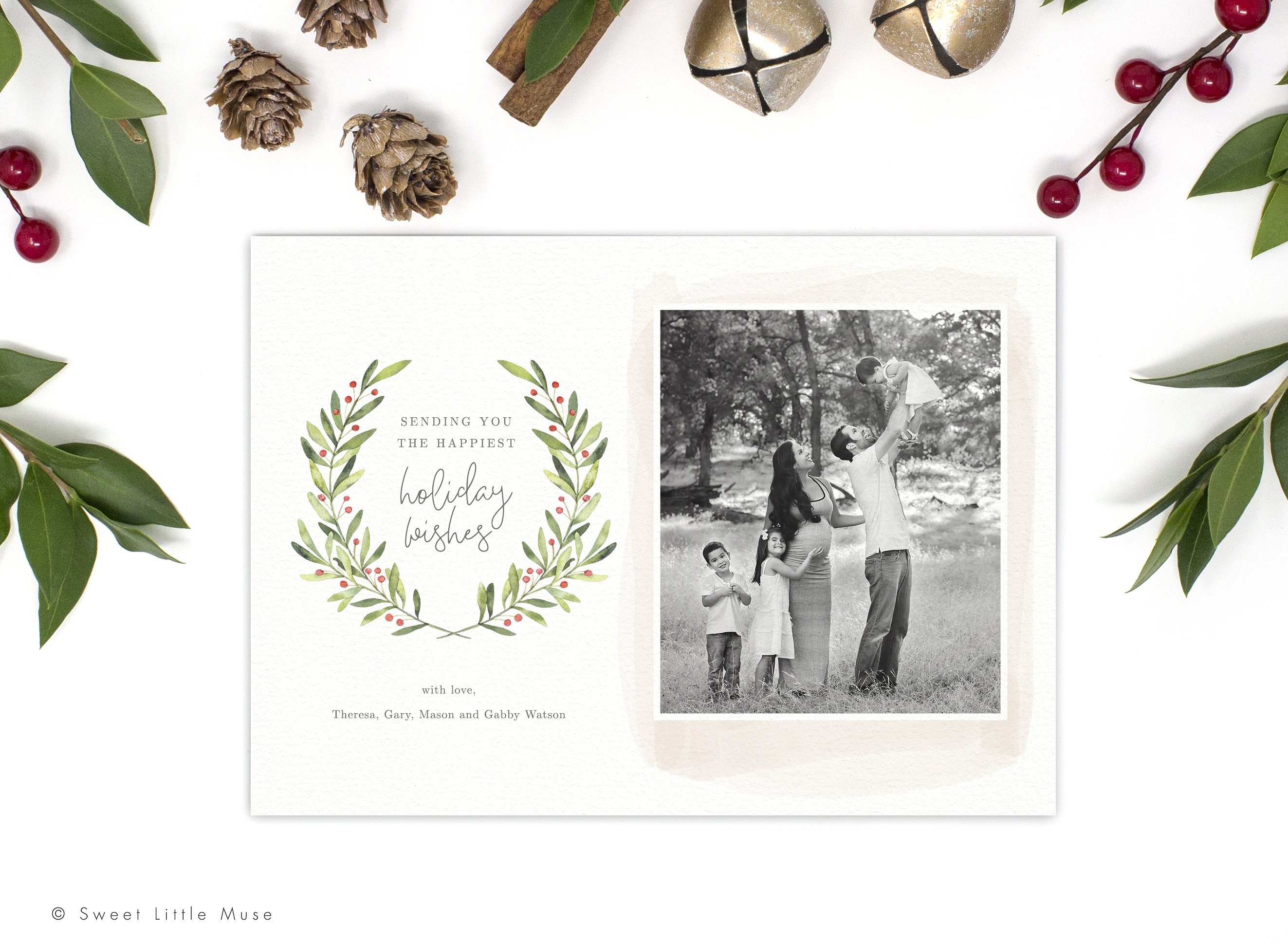 圣诞节日贺卡模板设计素材包 Christmas Card Template Bundle插图(5)