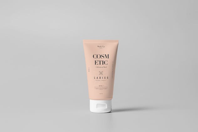 美容化妆品软管&包装盒样机模板 Cosmetic Tube & Box Mock-up插图(2)