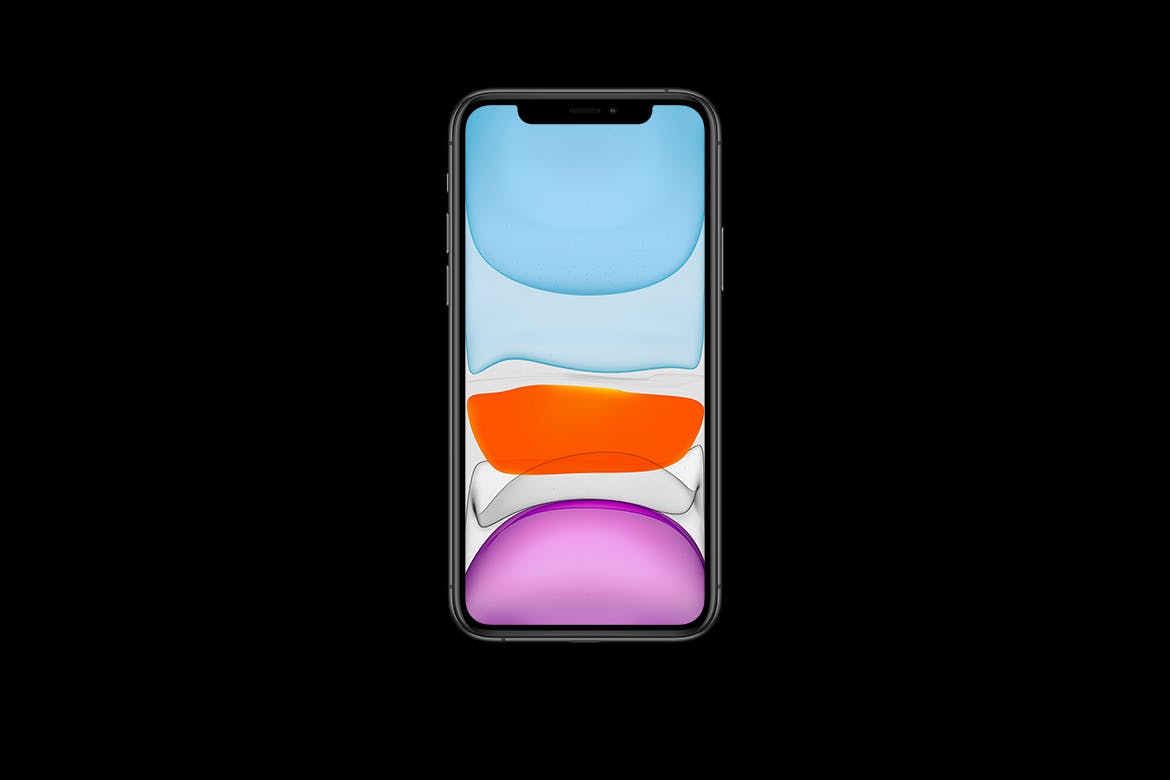 iPhone 11 Pro Max手机正面视图屏幕预览样机模板 iPhone 11 Pro Max Mockup插图(2)