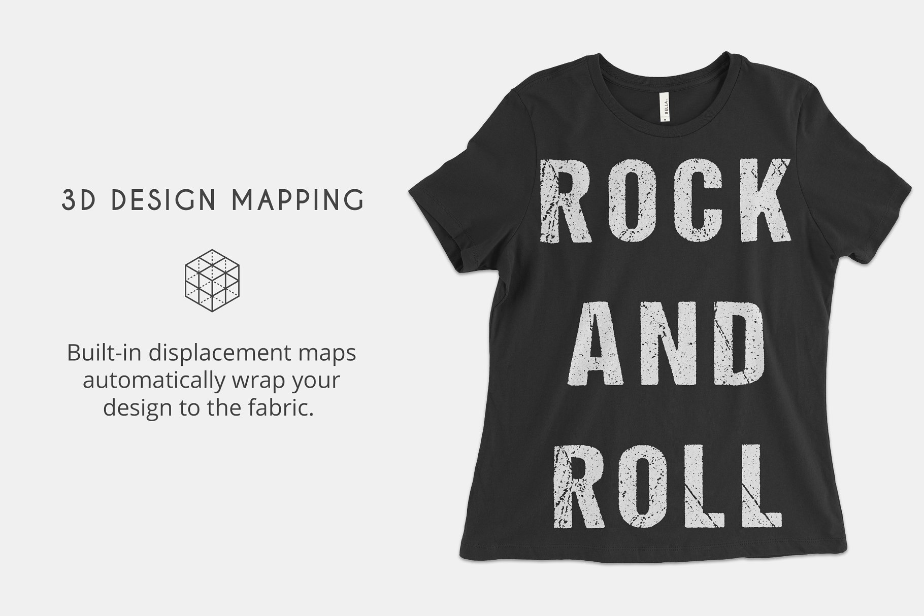 女士T恤样机模板 Bella Canvas 6400 T-Shirt Mockups插图(1)