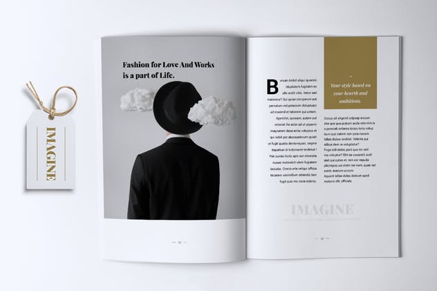 24页时尚服饰杂志设计INDD模板 IMAGINE – Fashion Magazine插图(7)