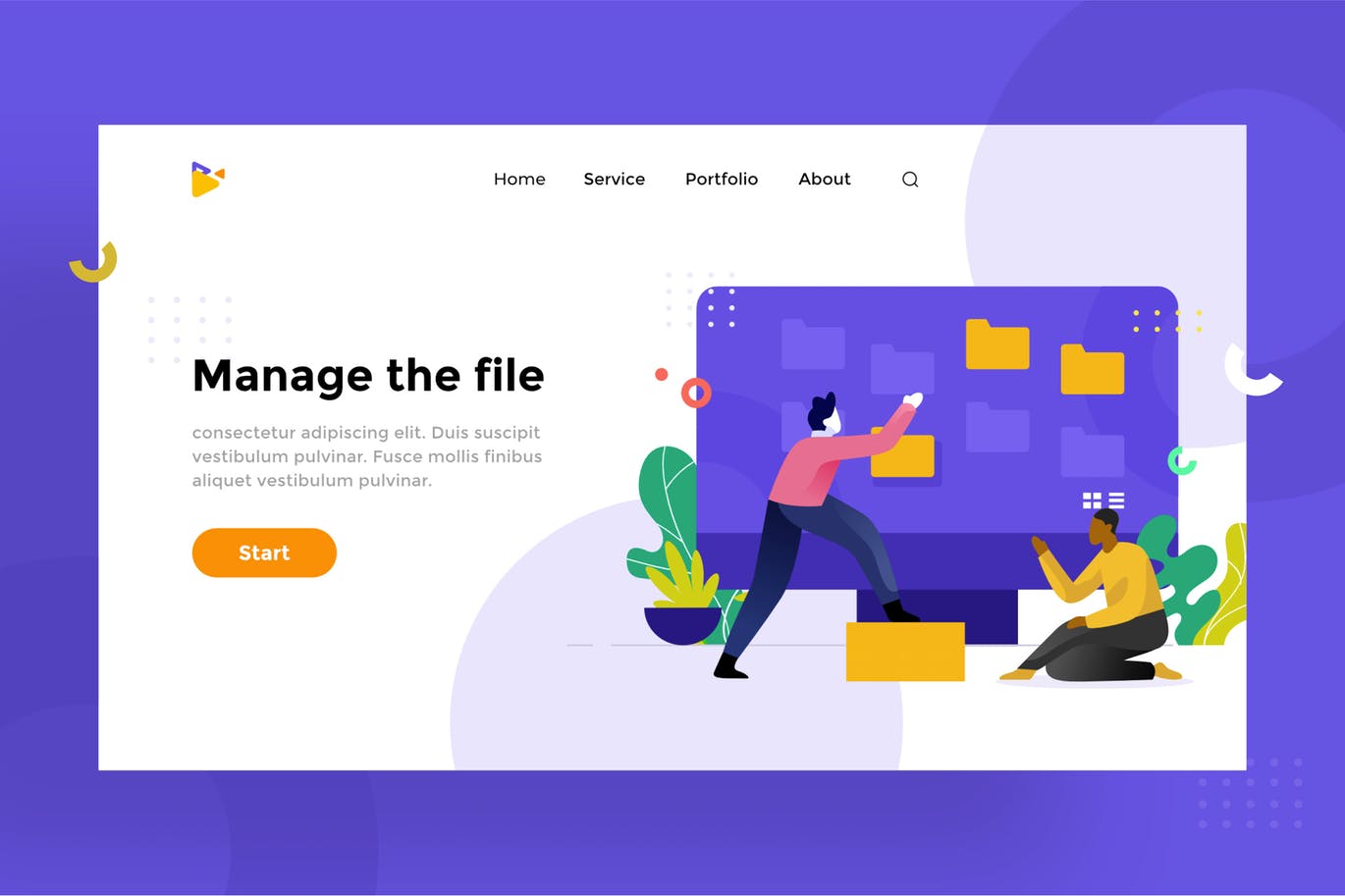 文件&文件夹管理主题矢量插画素材v1.6 Manage the file and folder Illustration 1.6插图