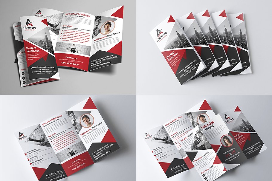 超级三折小册子模板合集 Trifold Brochure Big Bundle插图(5)