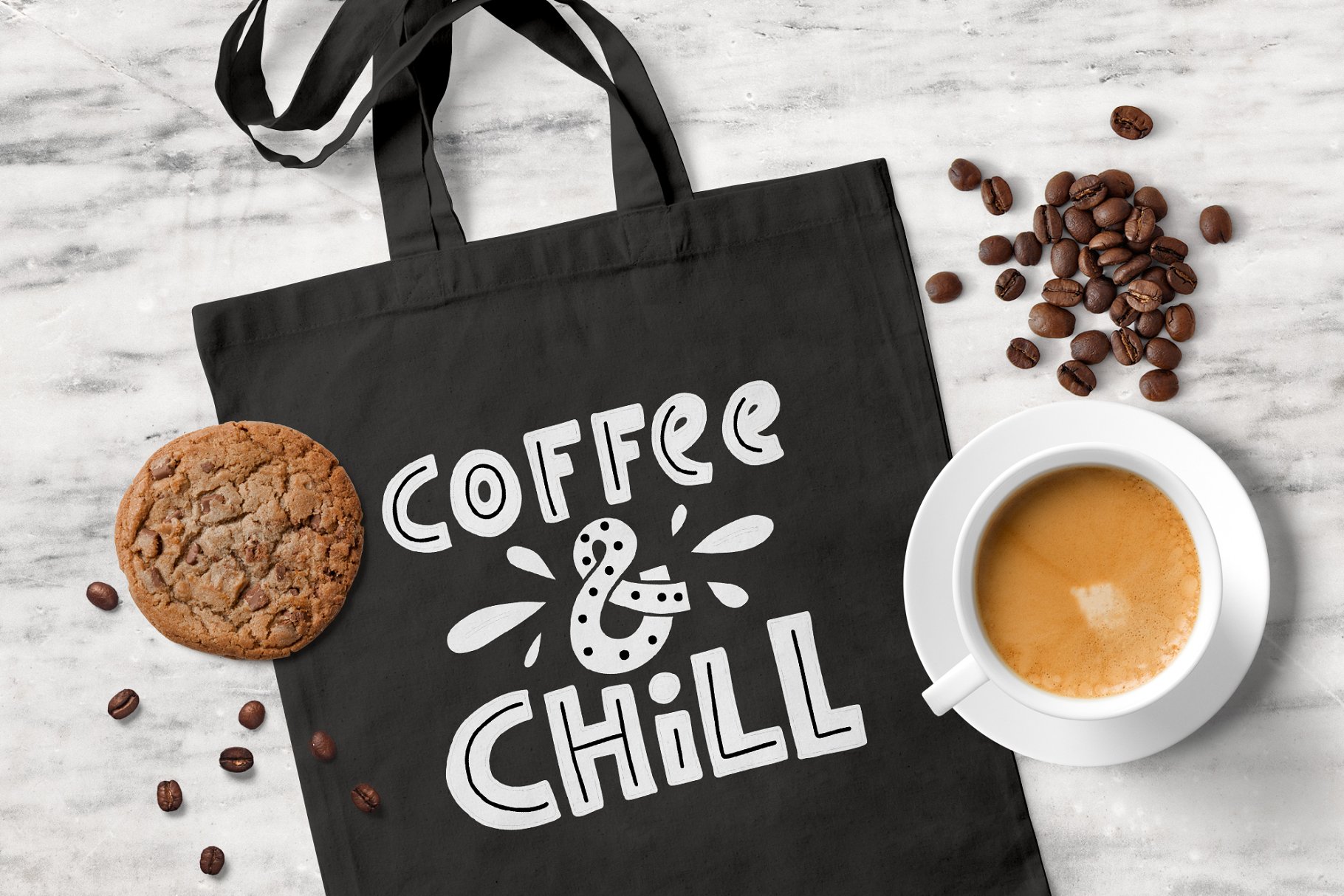 Coffee Lovers一组剪贴画及手绘字体元素插图(8)