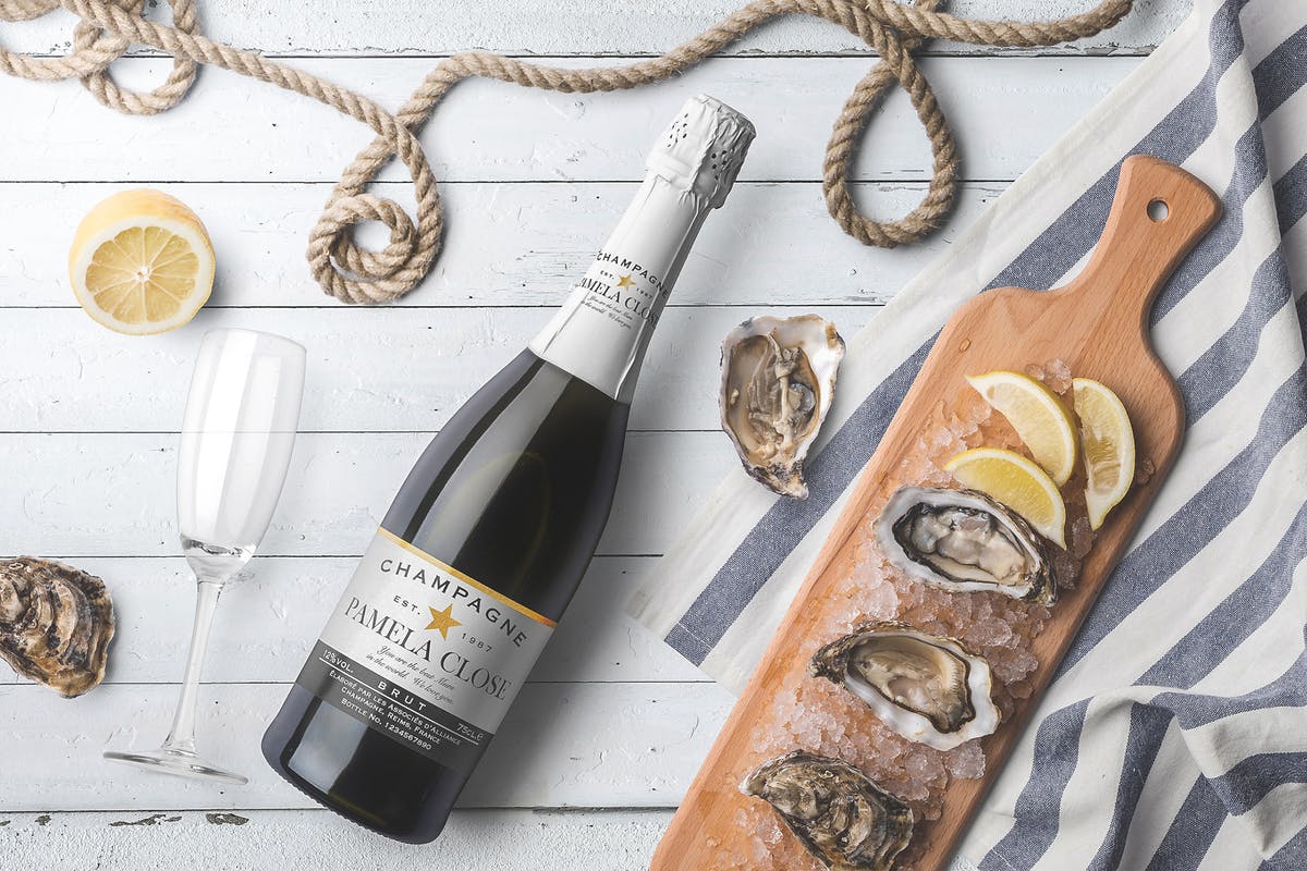 香槟酒瓶包装样机 Champagne Bottles Mockups插图