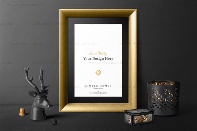 经典样机模板v3-金框画框相框模板 Simple Homes Mockup Vol. 6插图(2)