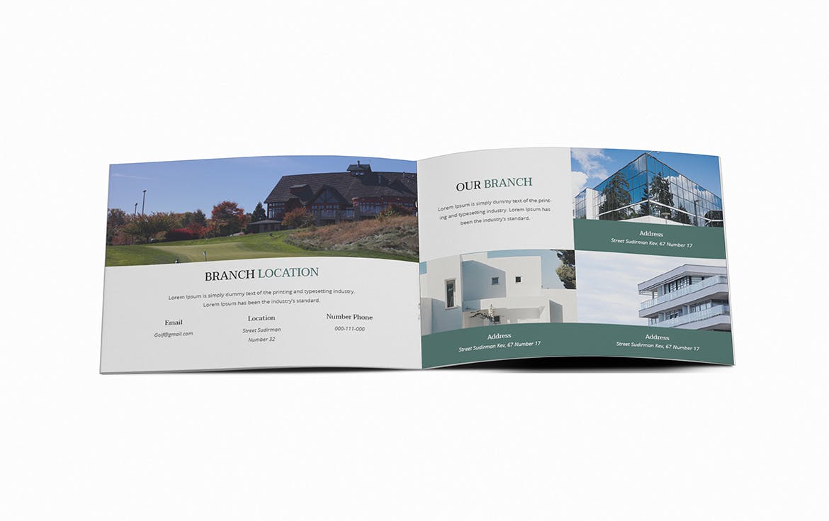 高尔夫场馆/体育场馆横版画册设计版式模板 Golf A5 Brochure Template插图(12)