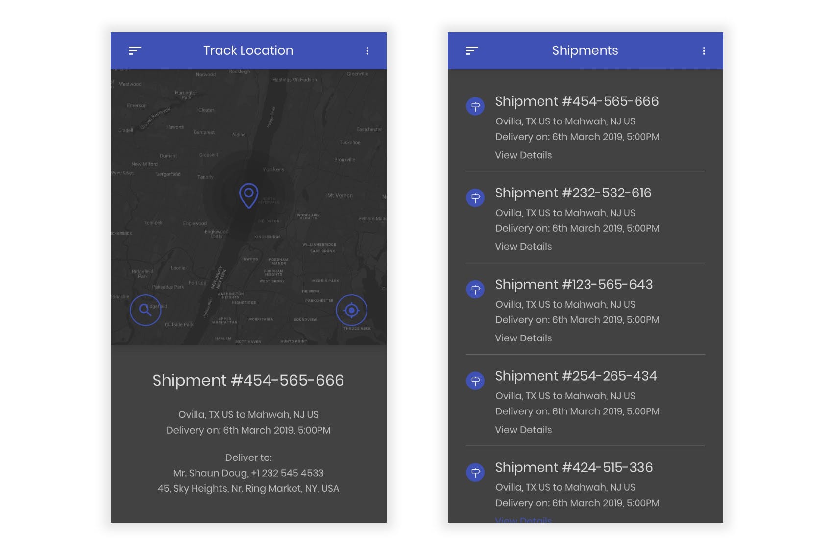物流运输快递APP应用UI界面设计SKETCH模板 Taark – Logistics & Transport Sketch UI Kit插图(3)