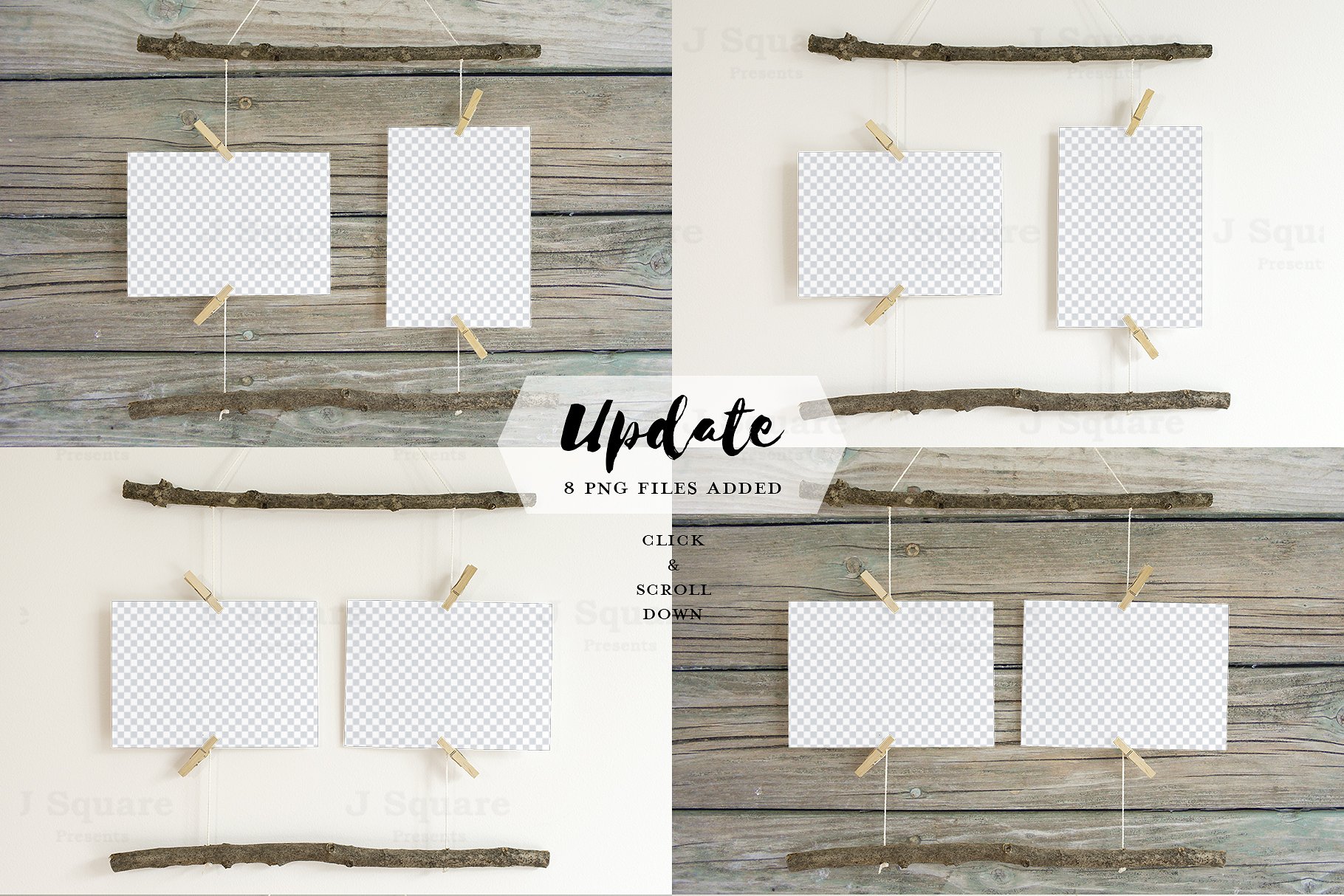 艺术作品展示样机 Rustic Mock Ups for 5:7 Art Prints插图(3)