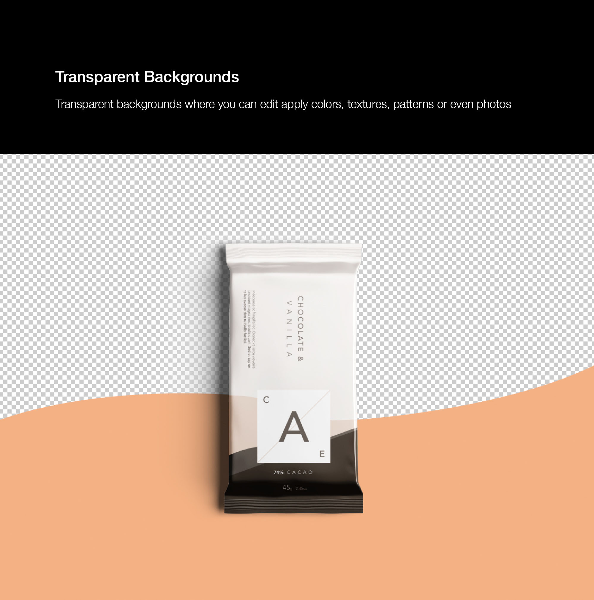 高级巧克力棒食品包装设计效果PSD样机 Premium Chocolate Bar Mockup插图(9)