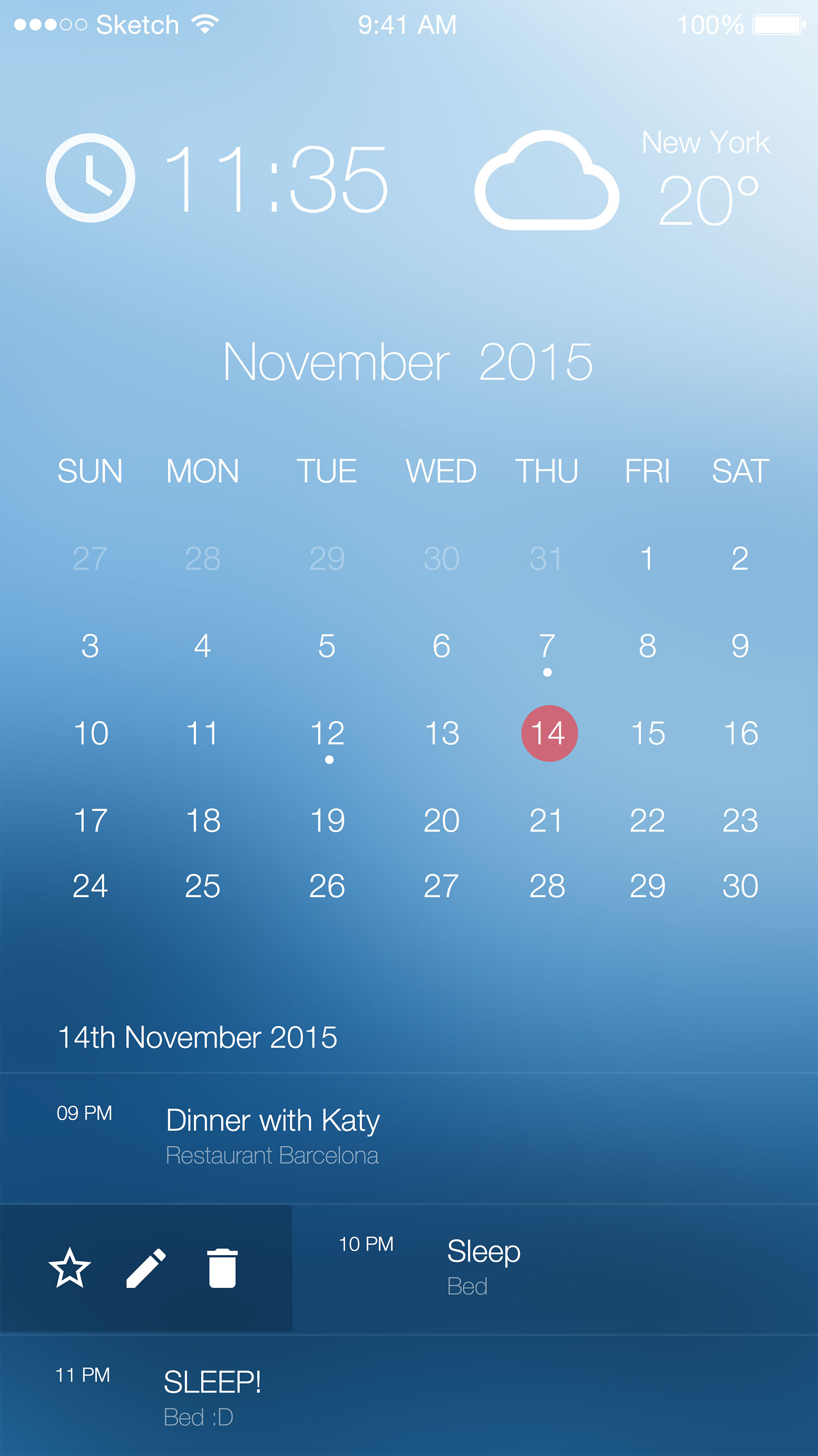 Beautiful Calendar UI