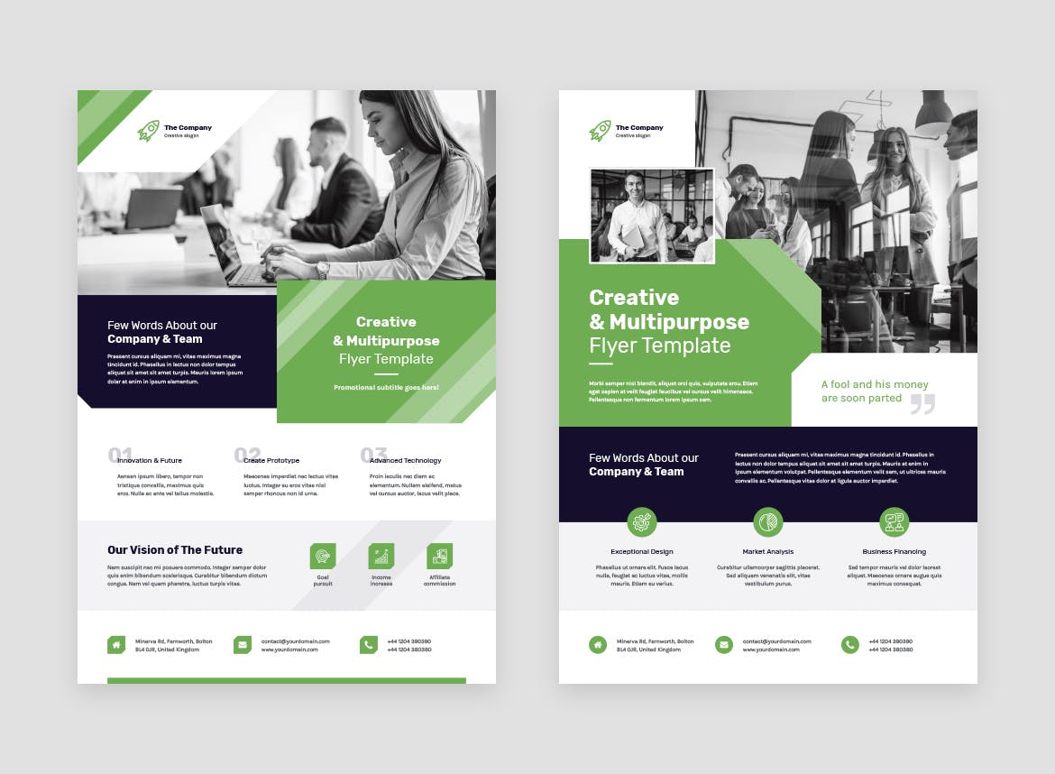 多行业适用创意公司传单设计模板 Flyer – Creative Multipurpose插图(6)