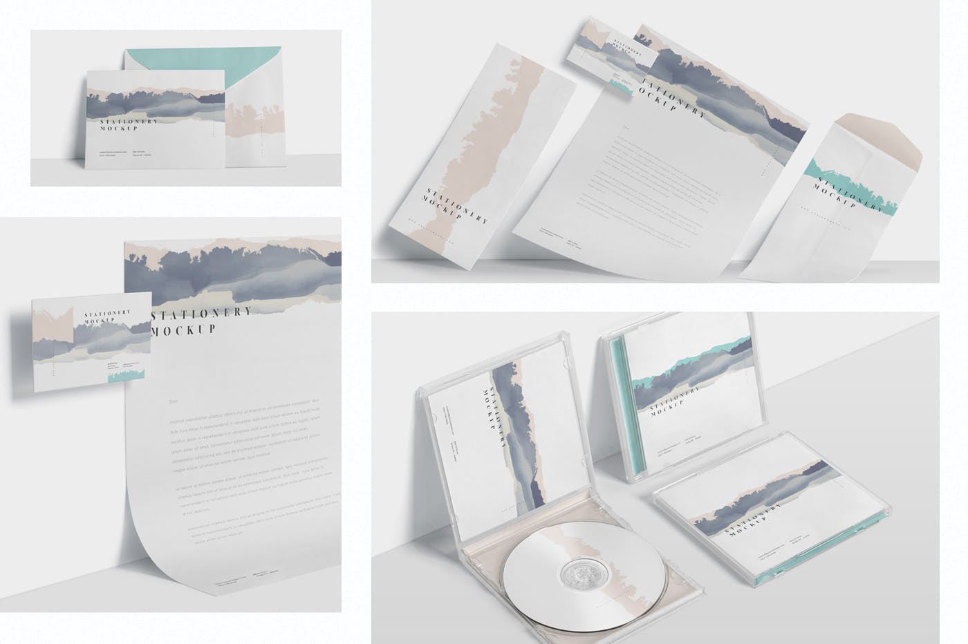 常用办公用品样机模板 Stationery Mock Ups插图(1)