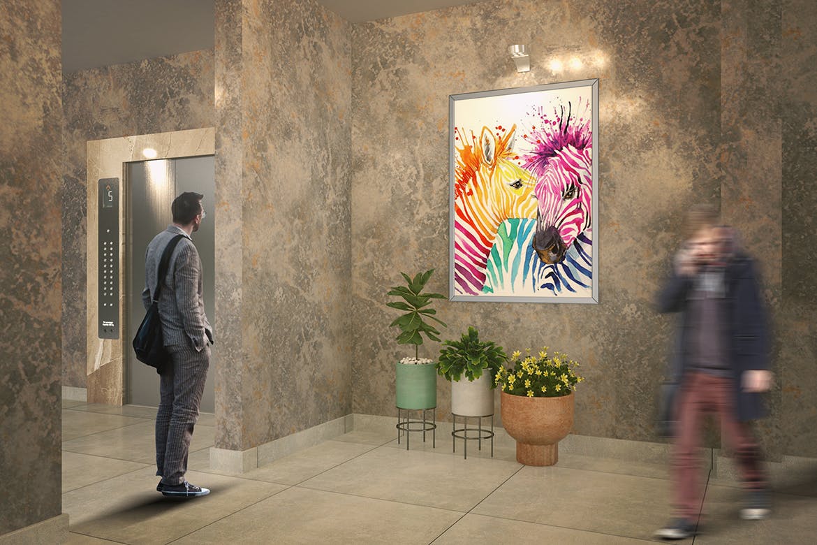 画展厅油画展览画框样机模板素材v9 Exhibittion Mockup [vol9]插图(3)