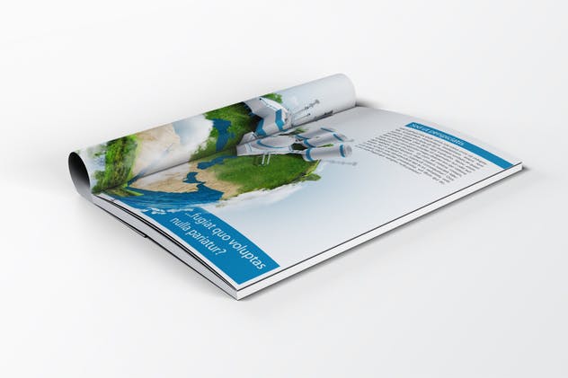 时尚A4杂志宣传册印刷品样机 A4 Magazine Catalog Mock-Up插图(4)