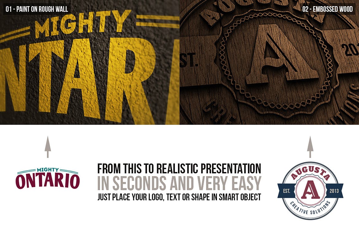 逼真的高品质logo标志特写VI样机展示模型mockups插图(4)