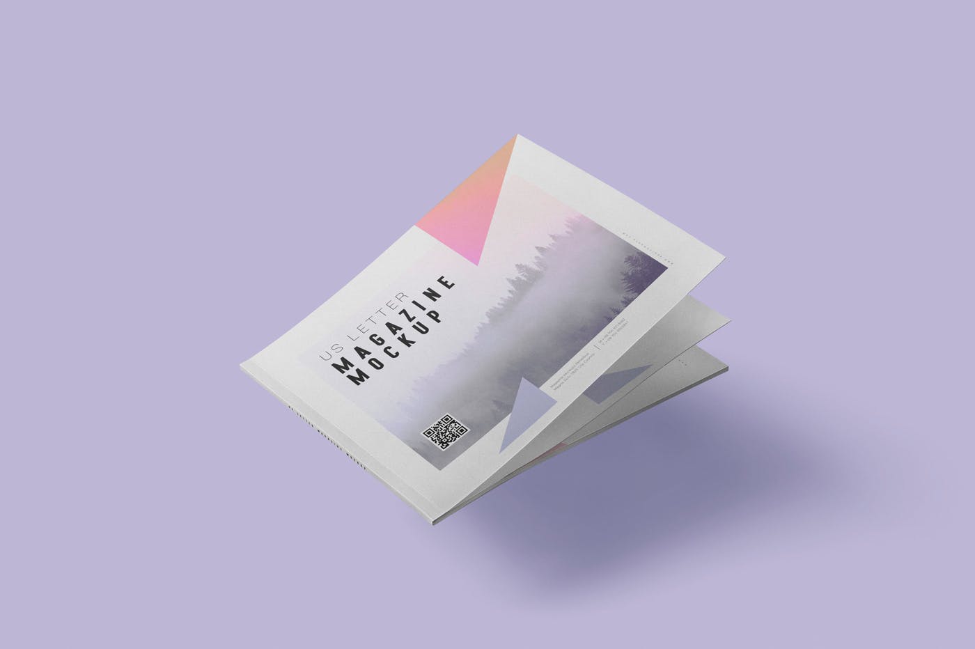 美国信纸规格杂志版式设计效果图样机 Magazine Mockup – US Letter Landscape插图(5)