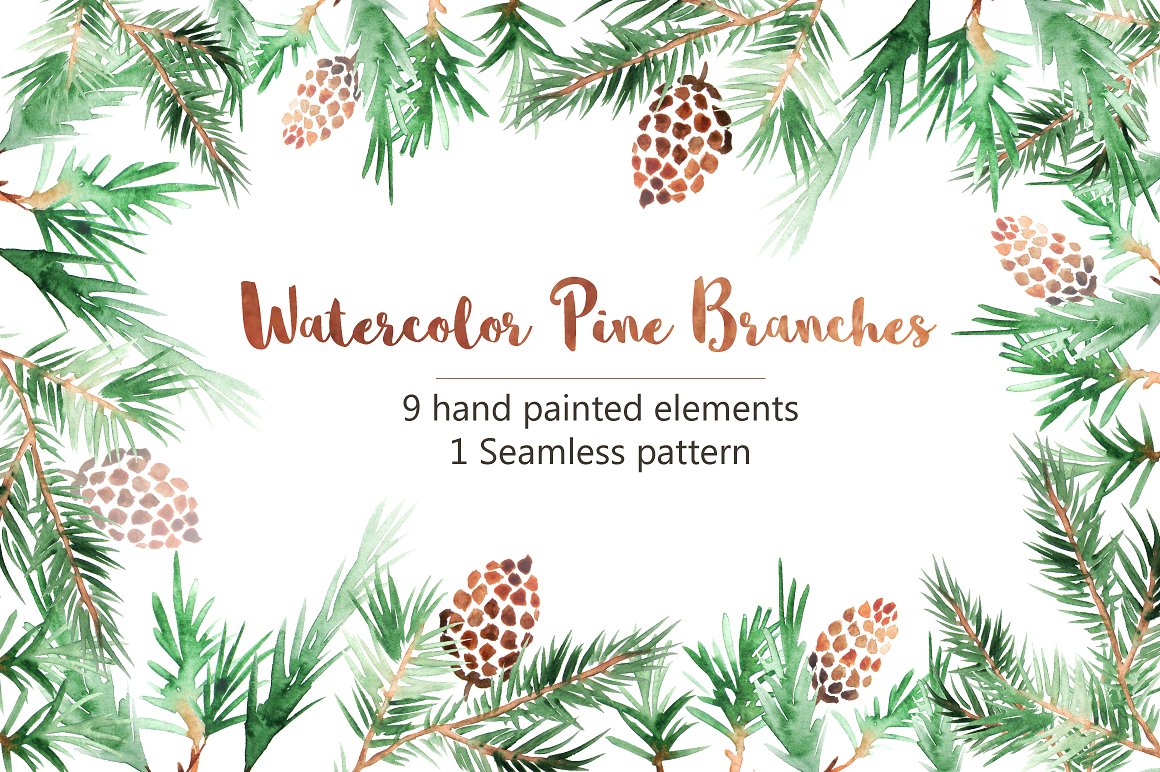手绘可爱的冬季水彩素材合辑下载 BUNDLE Winter Hygge Watercolor Kit [png,jpg] 1.30 GB插图(15)
