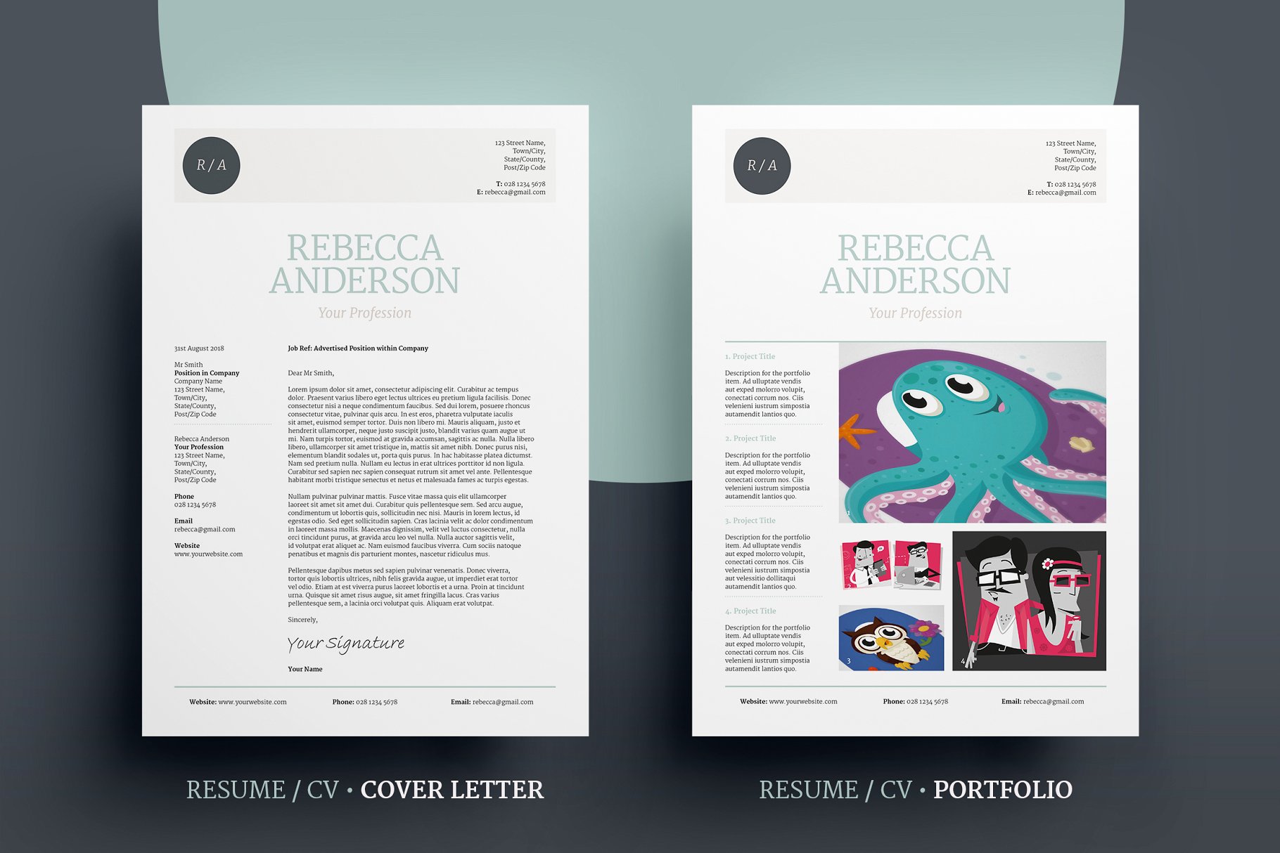 经典实用的求职简历模板V1 Elegant Resume/CV Version 1插图(2)