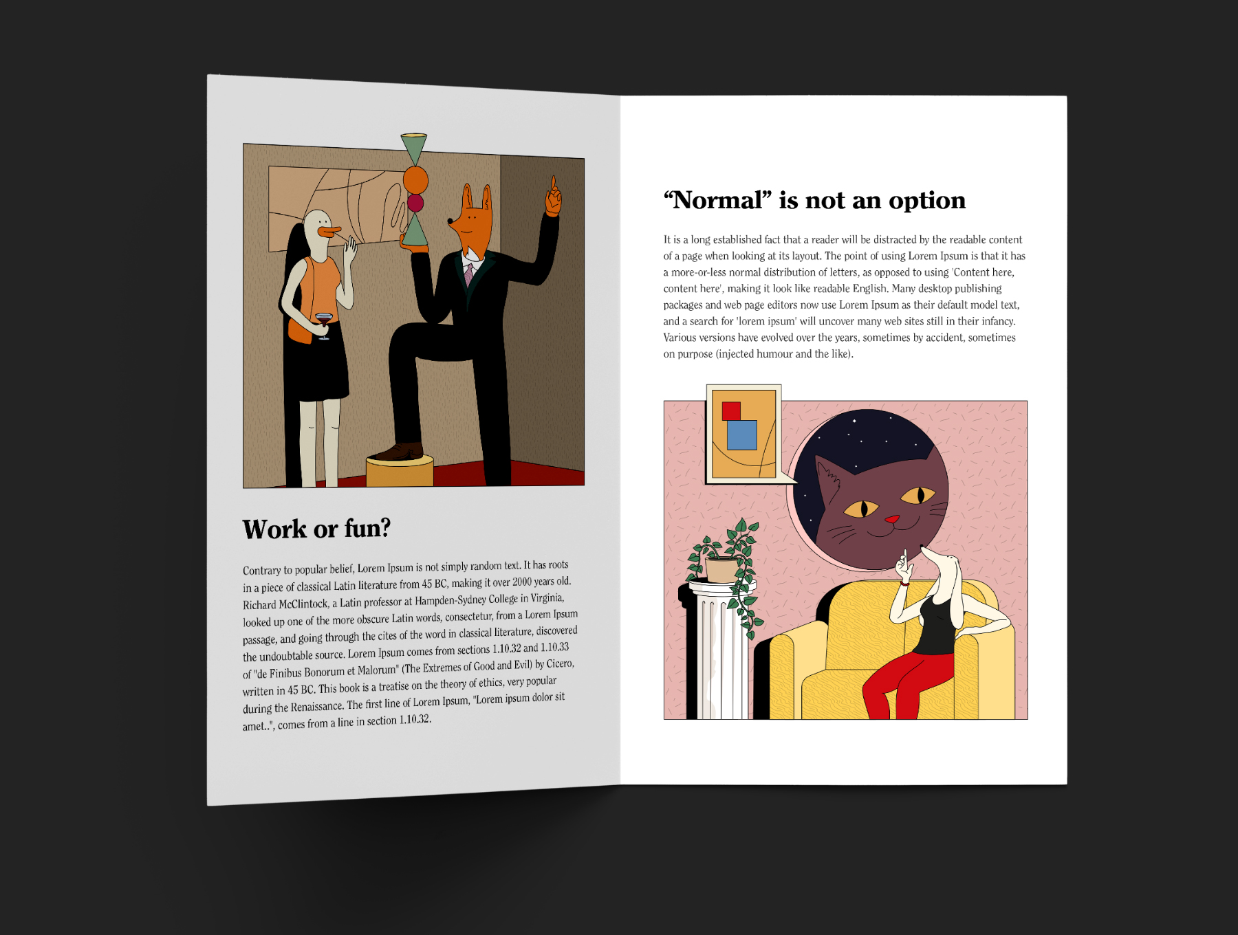 素材库下午茶：一组17个时尚喜怒无常的矢量插画合集插图(6)