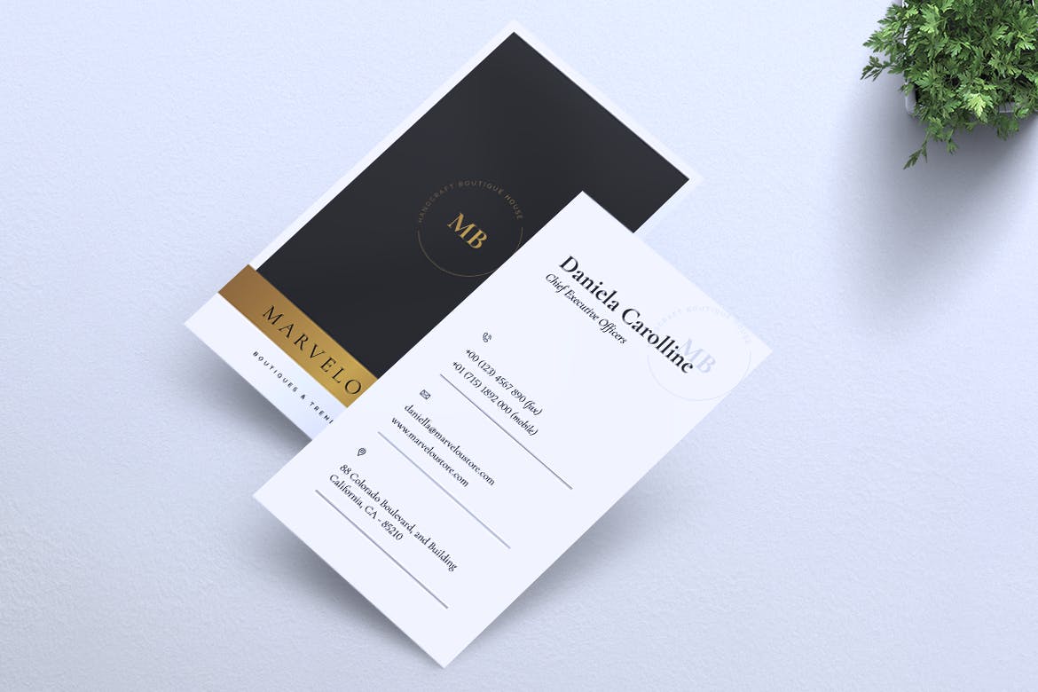 极简设计风企业名片设计模板v13 Minimalist Business Card Vol. 13插图(2)
