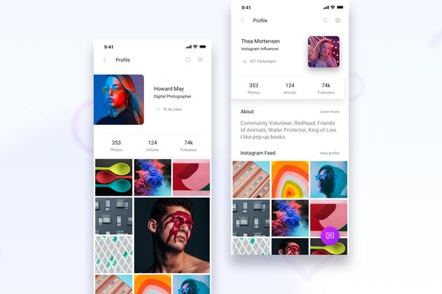 创意设计APP应用UI套件[for PS, Sketch, Figma&Adobe XD] Brake UI Kit 2.0 – Profiles插图(2)