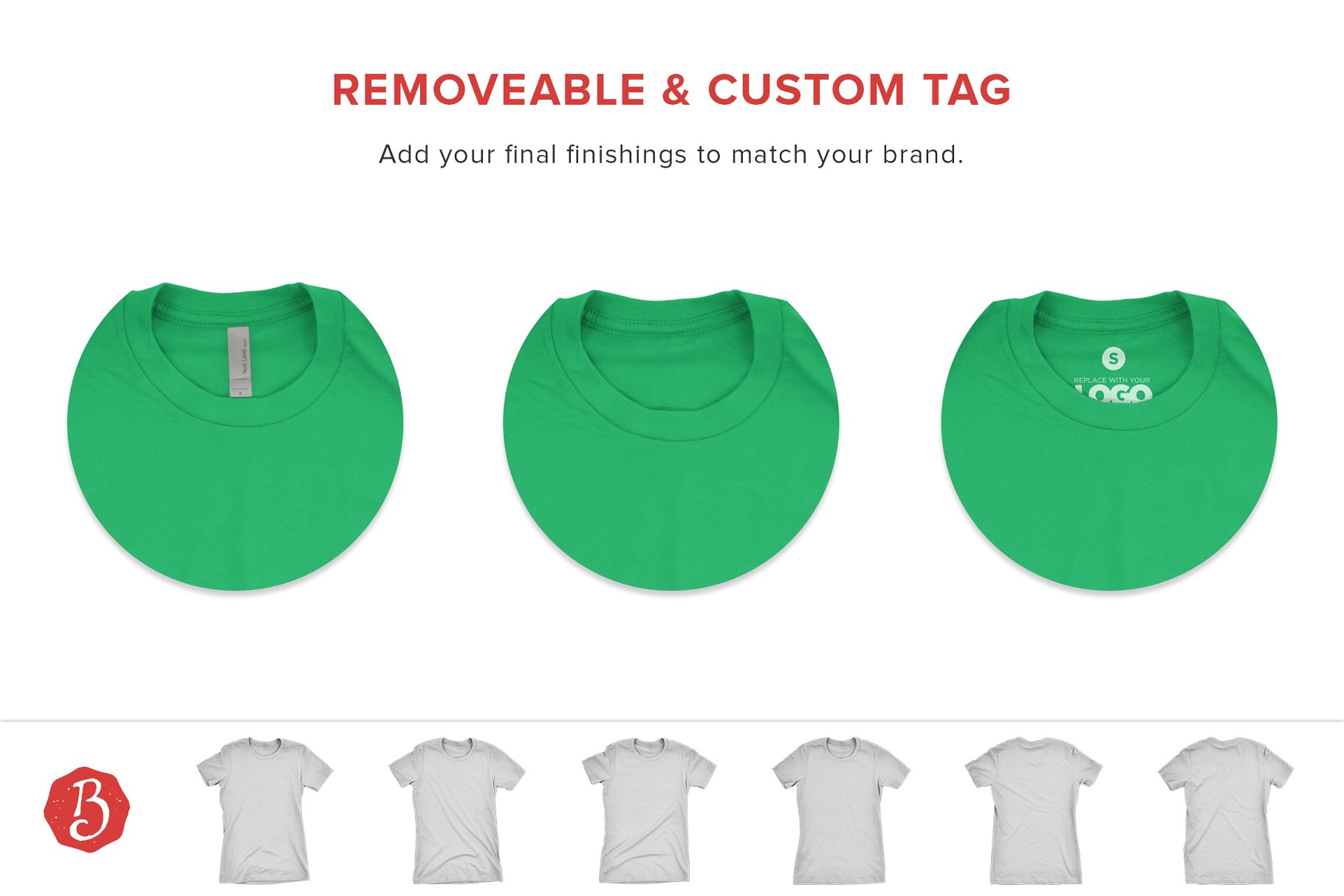 男装T恤样机模板 Next Level 3900 T-Shirt Mockups插图(3)