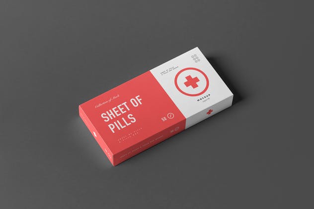 药物包装盒样机模板 Pills Box Mock-up插图(3)