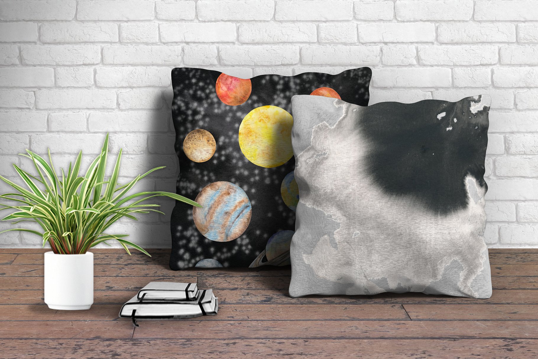 太空行星水彩设计素材包 Space Toolkit  Watercolor Planets插图(5)