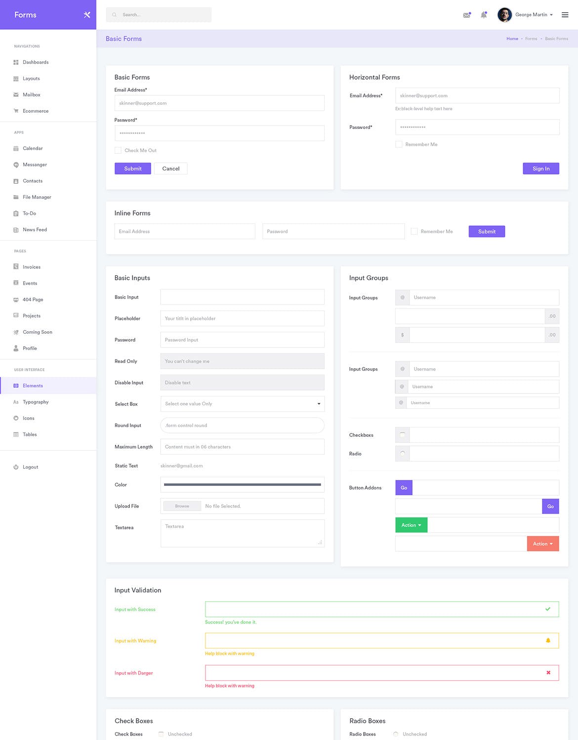 常用网站表单/表格UI设计套件 Forms Widgets Dashboard Ui Kit插图(1)