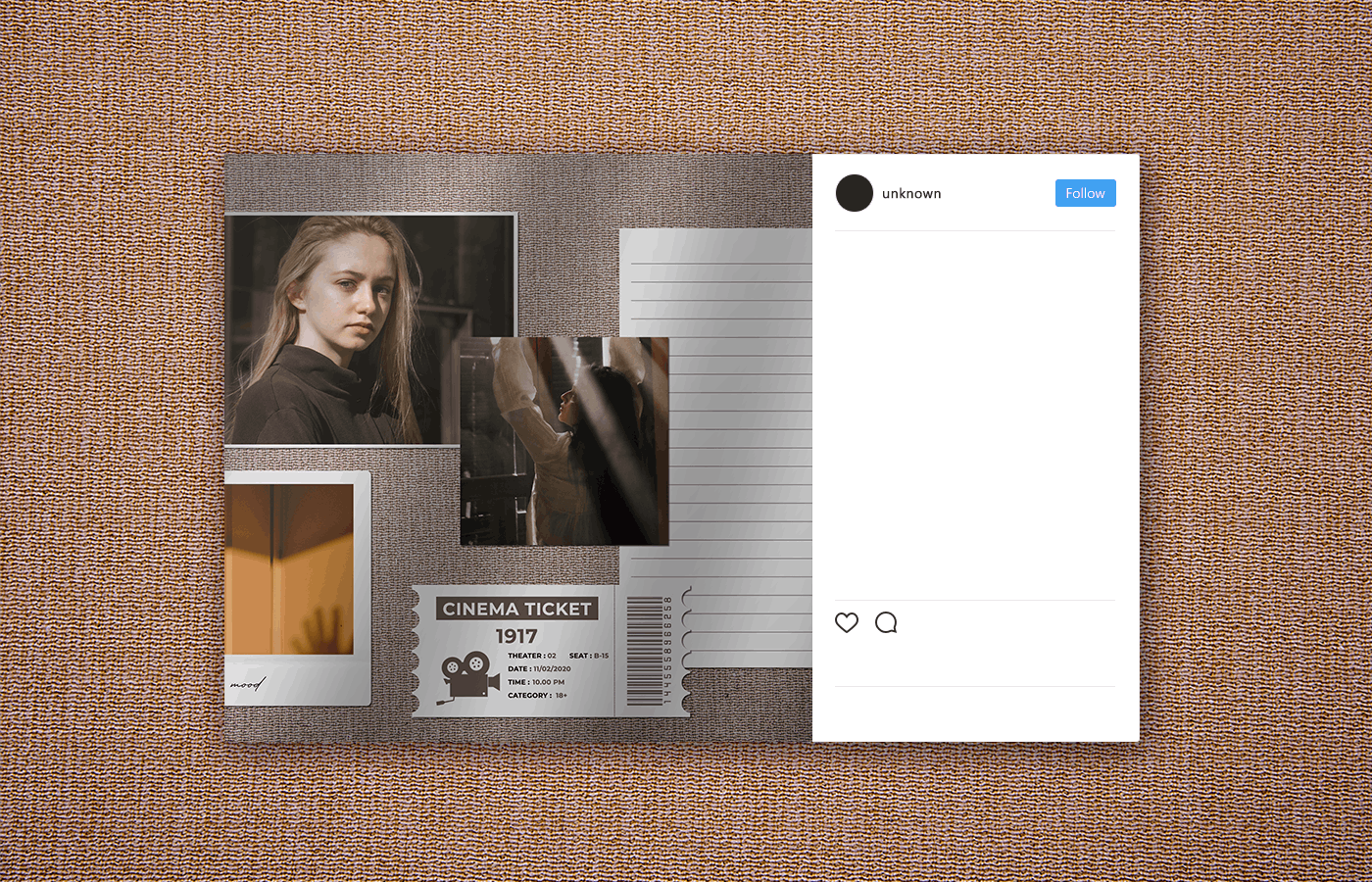 情绪板照片墙设计图样机素材库精选套件 Moodboard Mockup Kit插图(1)