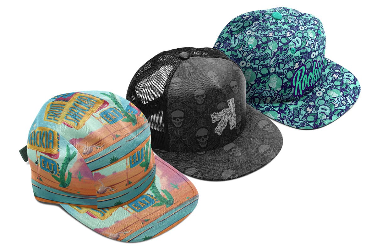 休闲棒球帽子系列样机 Cap Collection Mockup插图