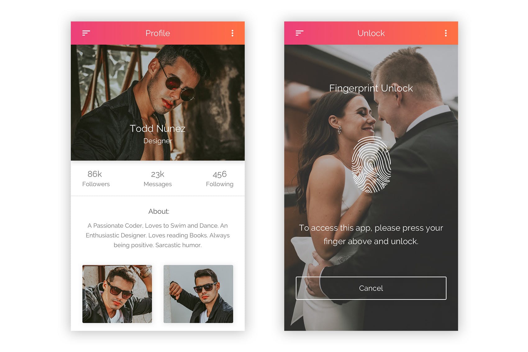 约会交友APP应用UI用户交互界面设计PSD模板 Rish- Dating, Meeting & Networking  for Photoshop插图(2)