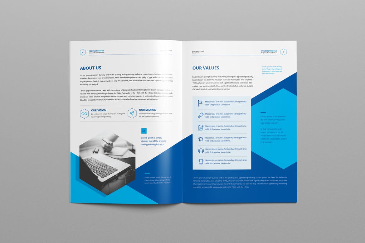 时尚简约高端的公司简介企业品牌手册楼书画册杂志设计模板插图(2)