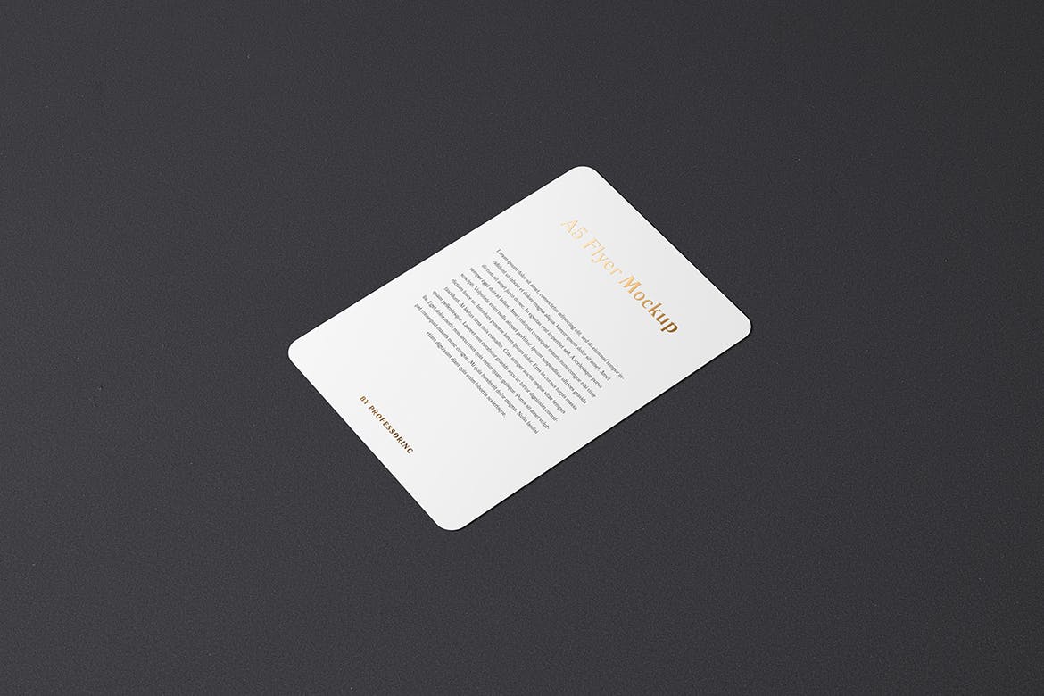 A5尺寸圆角传单纵向效果图样机素材库精选 A5 Portrait Flyer Mockup — Round Corners插图(8)
