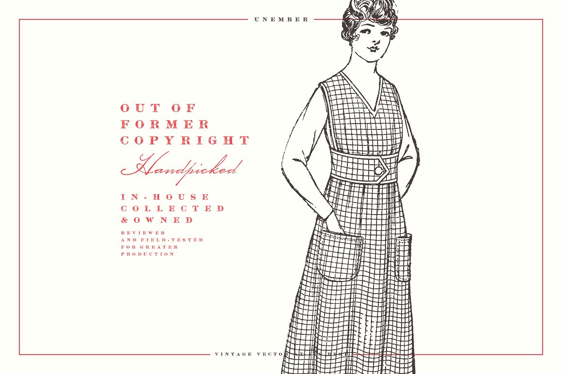 50+复古女性插图素材[ai,png]插图(3)