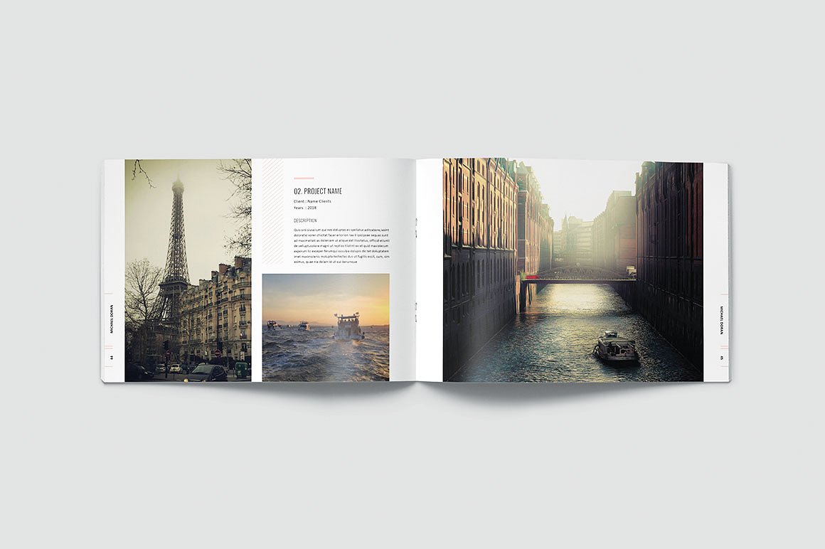 简约而专业的图形设计师产品组合杂志模板插图(23)