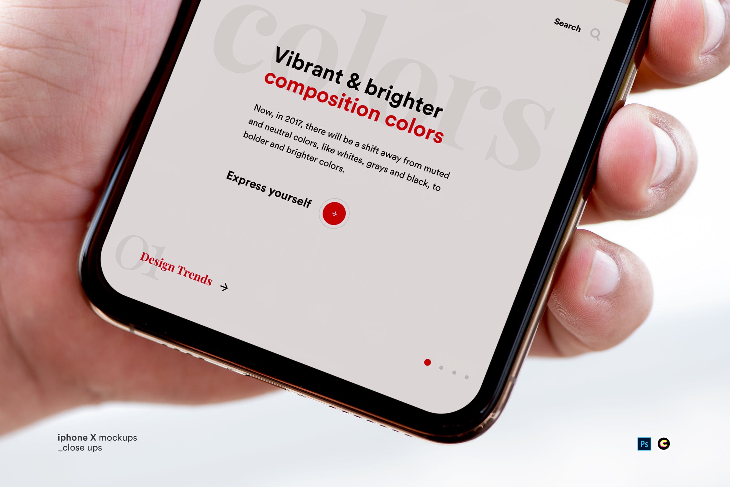 iPhone手机APP界面设计局部展示素材库精选样机 iPhone App Mockups插图