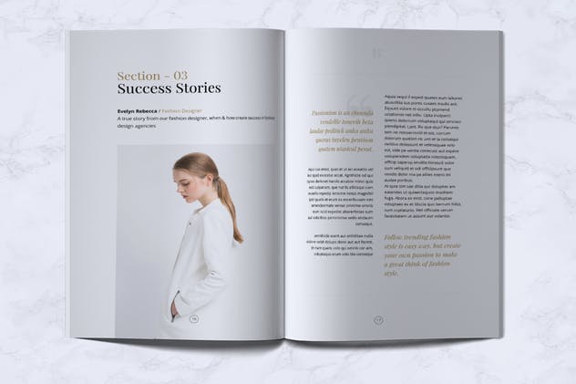 时尚杂志/品牌画册/企业宣传册设计模板 BERNARD – Fashion Magazine插图(5)
