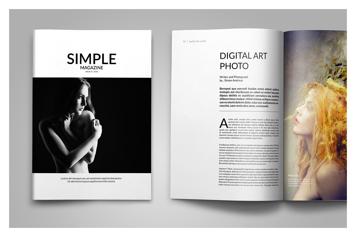 时尚简易时尚大图杂志（画册）模板插图(16)