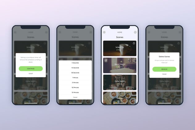 智能家居APP应用UI界面模板 Create Scenes Smarthome Mobile UI – FP插图(3)