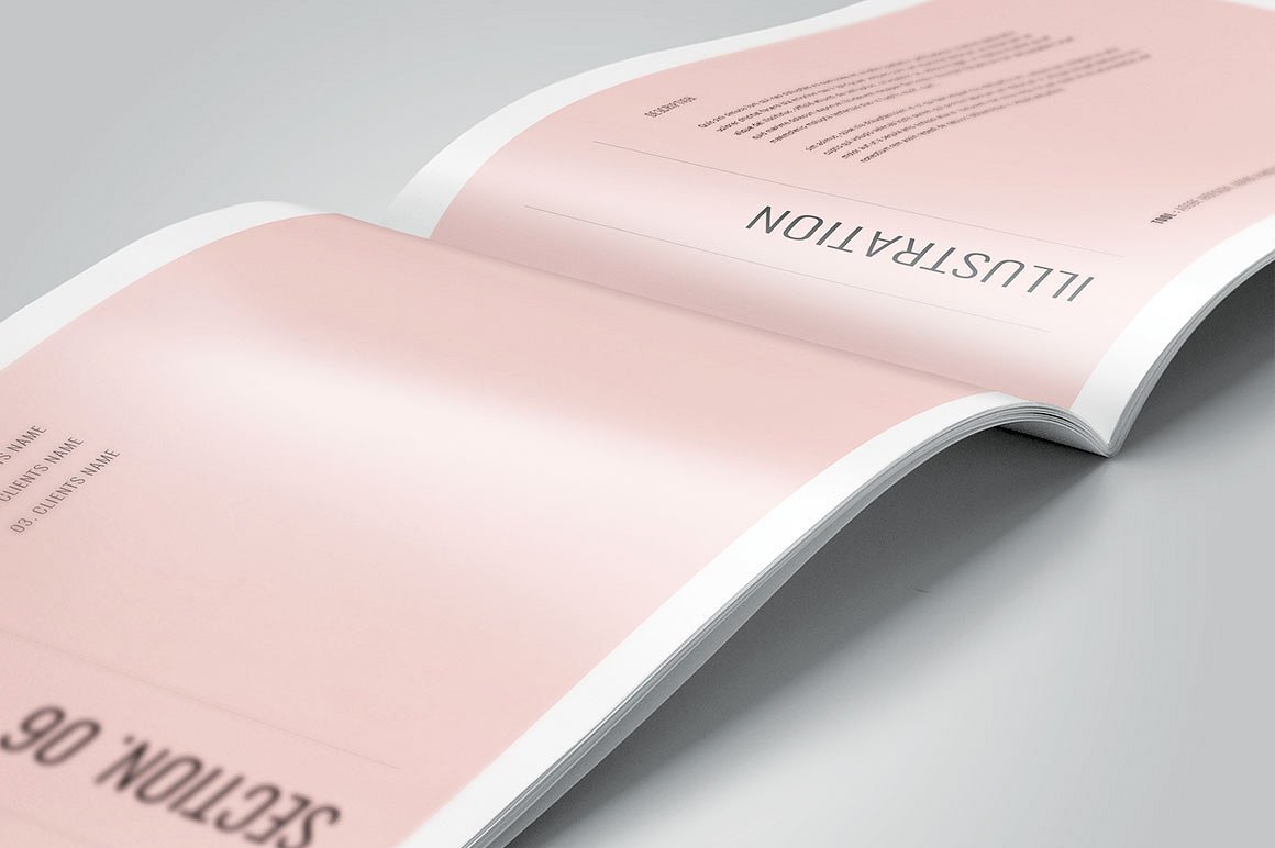 简约而专业的图形设计师产品组合杂志模板插图(18)