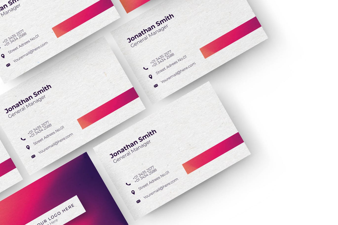 古典素雅质感企业素材库精选名片模板v4 Business Card Template.v4插图