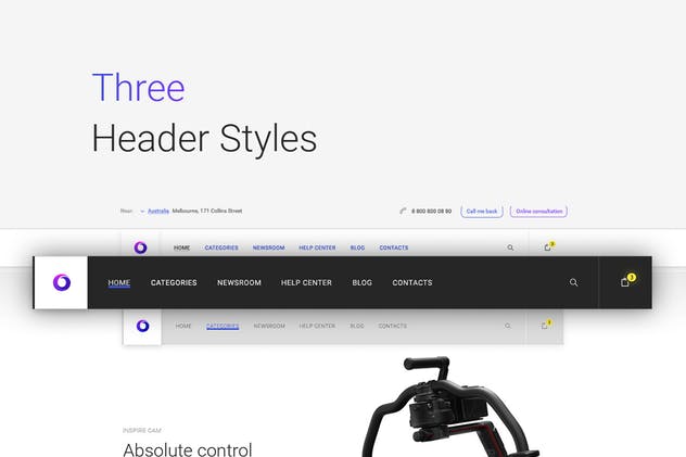 小型电子商务网上商城设计PSD模板 Bzzz – Gadgets eCommerce PSD Template插图(7)