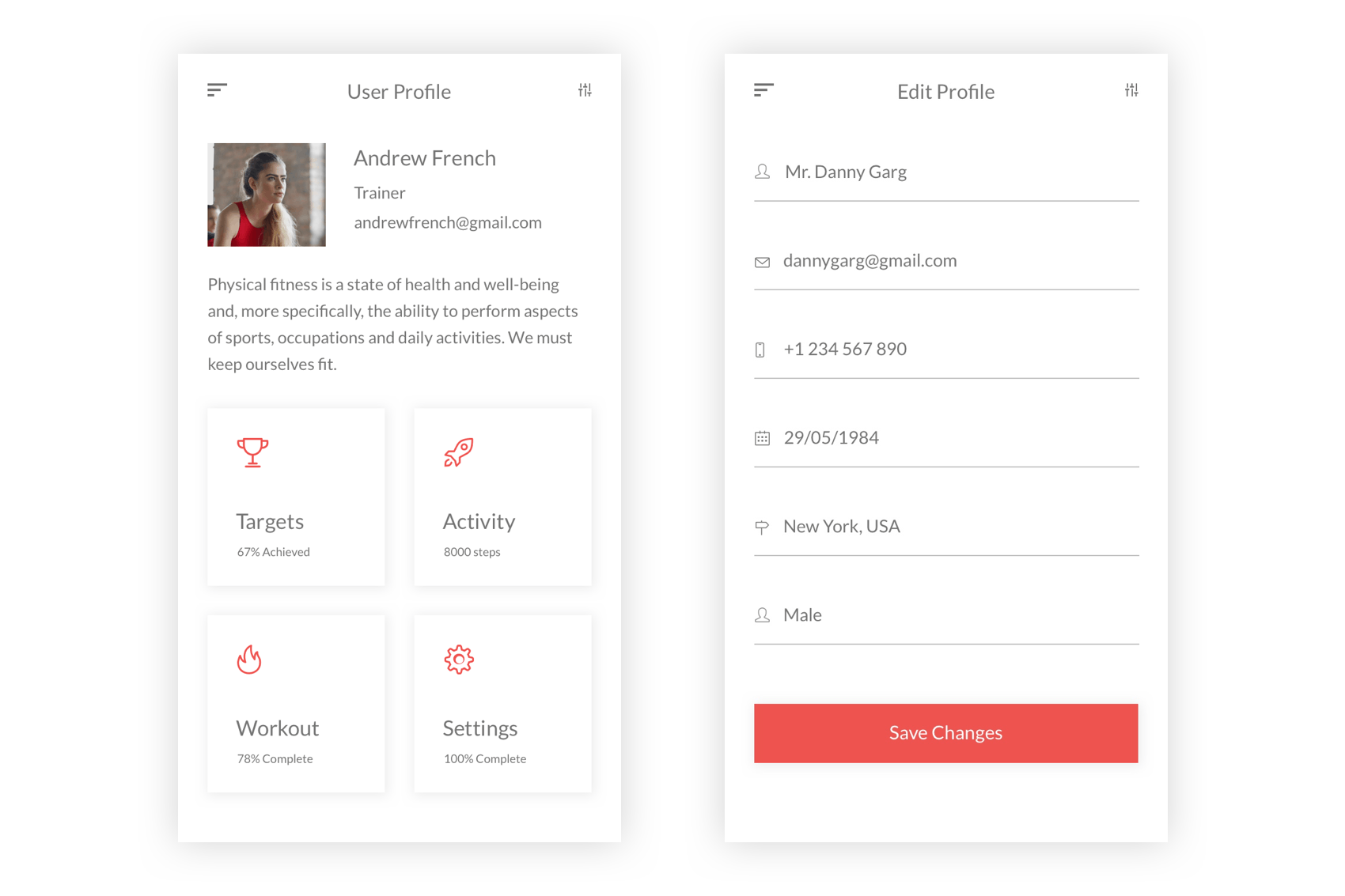 健身俱乐部/健身运动APP应用UI设计套件Figma模板 Fitness – Health, Workout & Gym UI Kit for Figma插图(4)
