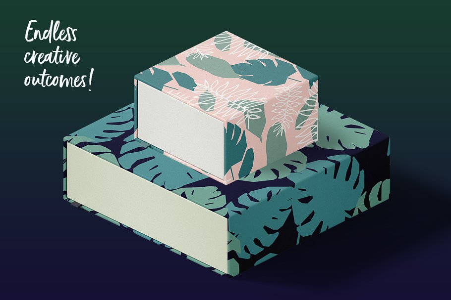 热带丛林矢量图案纹理 Jungle Tropics- Vector Patterns插图(4)