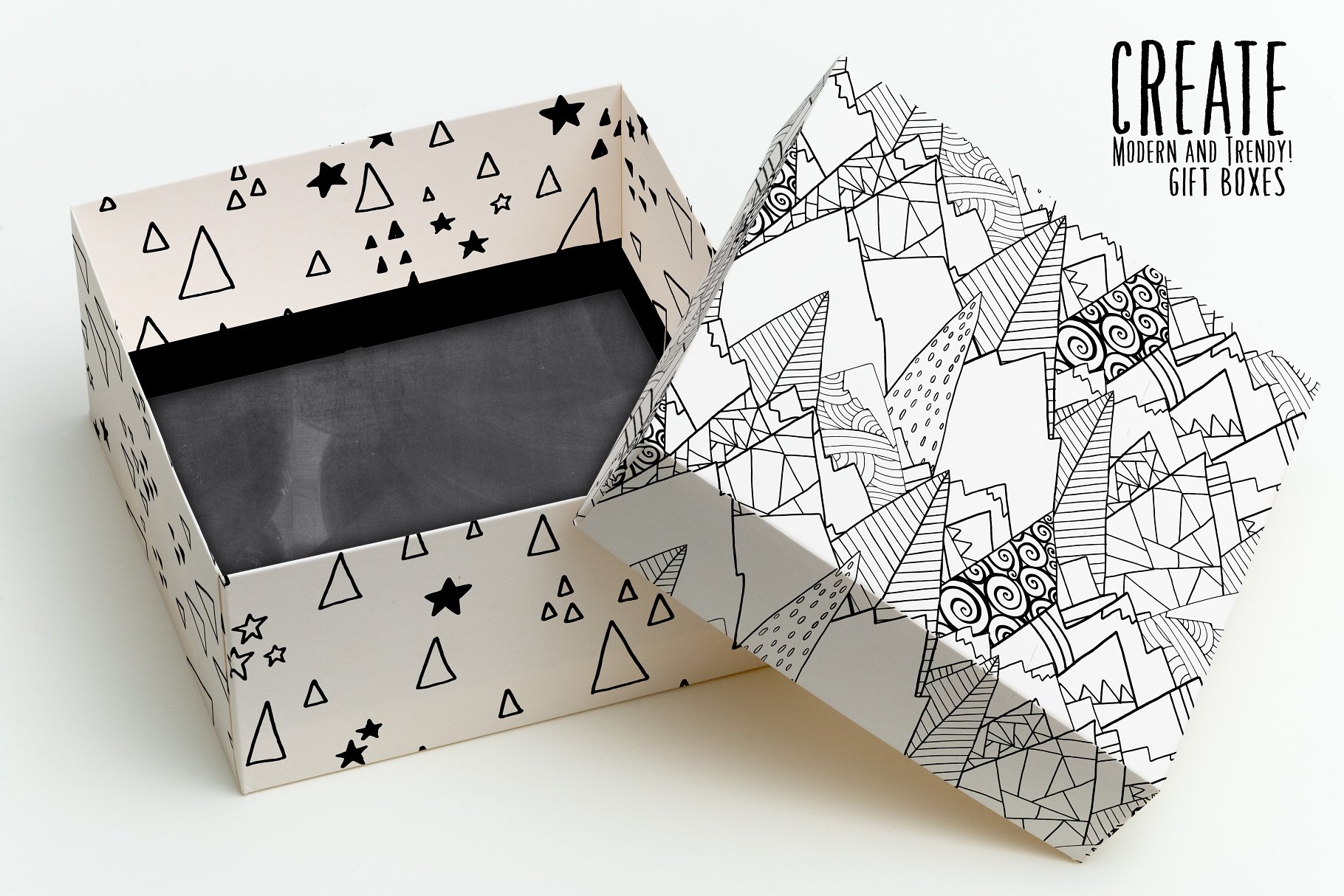 手绘山脉山岭图案纹理 Mountain Line Pattern Repeats插图(2)