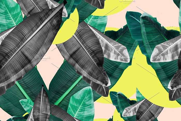 带叶的无缝花卉图案纹理 Seamless floral pattern with leaves插图