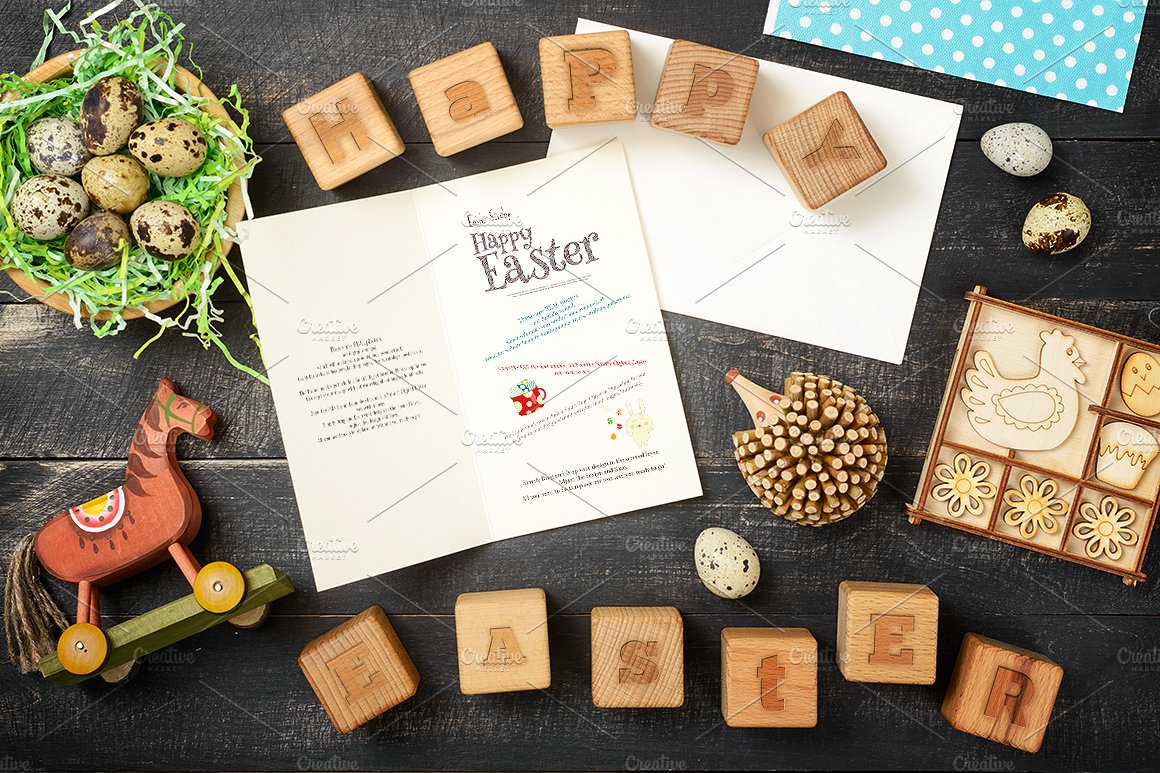 复活节贺卡样机 Easter Mockup插图(2)