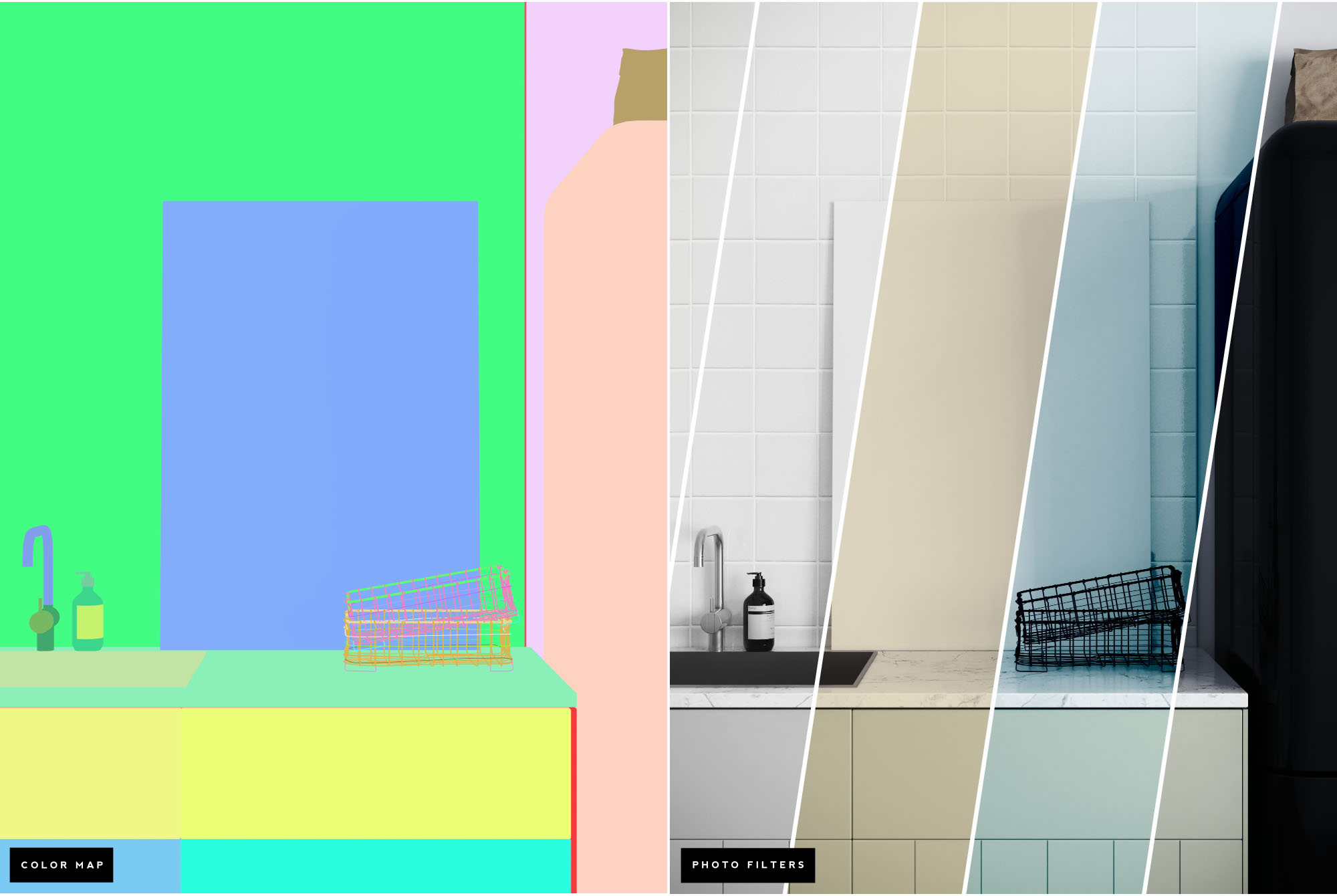 北欧风格厨房场景海报样机插图(1)